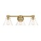 Designers Fountain Willow Creek 25in 3-Light Brushed Gold Contemporary Indoor Vanity Light D204M-3B-BG - alternate 1